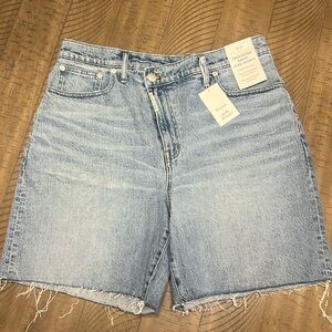Madewell crossover baggy jean shorts